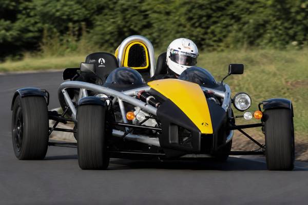 Ariel Atom 2 LSJ Stage 3 specs: supercharged 2.0L Ecotec, 300 hp, 339 Nm, air-to-liquid charge cooling, 5-speed manual, and 612 kg curb weight.