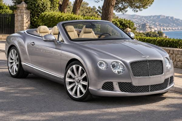 Bentley Continental GTC V8 specifications include 4.0L W12, 500 hp, 660 Nm, 8-speed automatic and 301 km/h top speed.