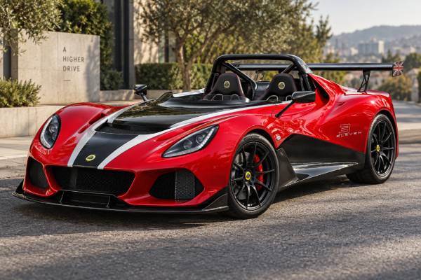 Lotus 3-Eleven 430 Type 123 specs: 3.5L supercharged V6, 430 hp, 440 Nm torque, 6-speed manual, 3.2-sec 0–100 km/h, 3.1-sec 0–60 mph, and 290 km/h top speed.