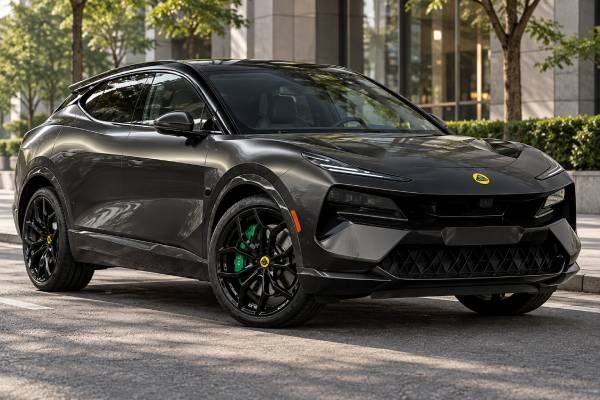 Lotus Eletre Carbon Type 132 specs: 905 hp, 985 Nm torque, 112 kWh battery, 265 km/h top speed, AWD, 2.95-sec 0–100 km/h, and 350 kW DC charging.