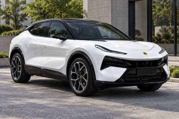 Lotus Eletre S Type 132 specs: 603 hp, 4.5-sec 0–100 km/h, 112 kWh battery, and 258 km/h top speed.