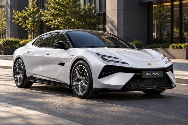 Lotus Emeya 900 Sport Type 133 specs: 102 kWh battery, 905 hp, 2.8-sec 0–100 km/h, 485 km WLTP range, and 256 km/h top speed.