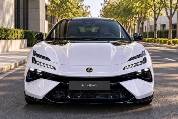 Lotus Emeya L+ Type 133 specs: 603 hp, 102 kWh battery, AWD, 4.15-sec 0–100 km/h, 710 Nm torque, and 250 km/h top speed.