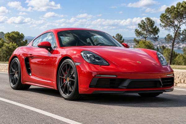Porsche 718 Cayman (982) specs include a 2.0L turbo flat-four rated at 300 hp, rear-wheel drive and manual or PDK.